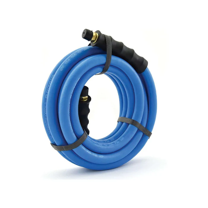 Blu-Bird 3/8" x 25' Rubber Air Hose 300 PSI with 3/8" MPT and 1/4" Reducer