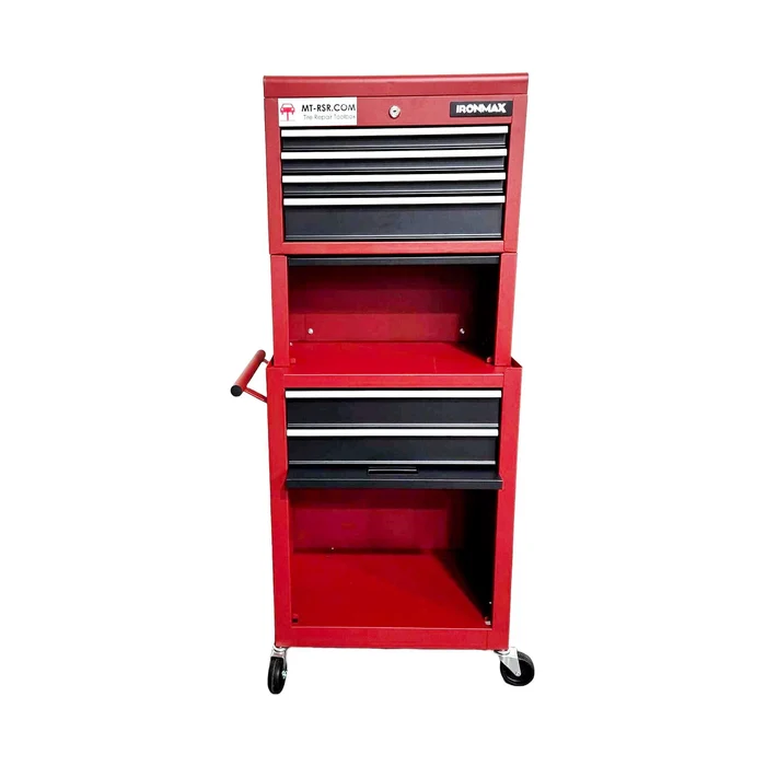 52" Rolling Tool Chest 6 Drawer Tool Box Organizer with Locking Wheels Red