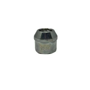 Open End Bulge Lug Nut 1/2" Thread 3/4" Hex 0.84" Length Chrome