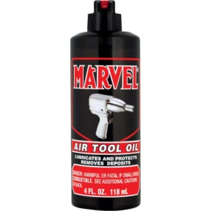 Marvel Air Tool Oil 4oz Pneumatic Tool Lubricant Prevents Rust Extends Tool Life