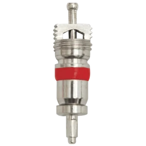 Large Bore Nickel Plated Valve Core Red Seal Standard Length 100 Pack