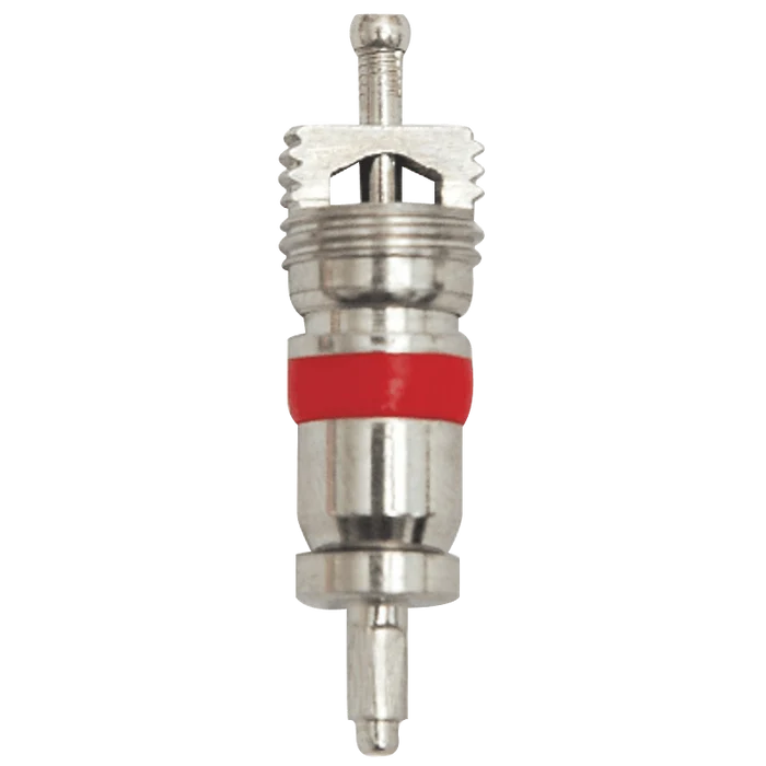Large Bore Nickel Plated Valve Core Red Seal Standard Length 100 Pack