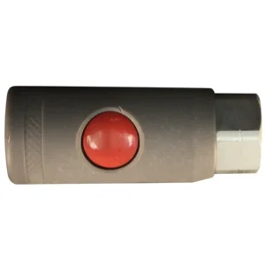 Safety Air Coupler M-Style 1/4" FNPT Push Button 36 SCFM 300 PSI
