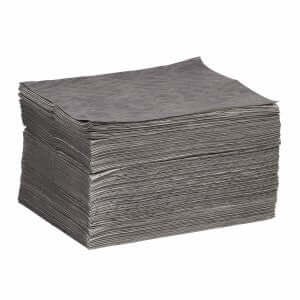 Universal Absorbent Pad 15" x 19" 100 Pack Defender Grade Up to 24.7 Gallons