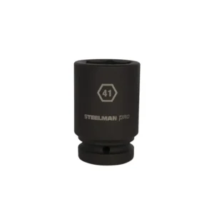 1-Inch Drive 41mm 6-Point Deep Impact Socket Chromoly Steel