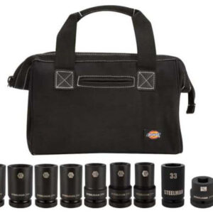 11 Piece 1" Drive Impact Truck Wheel Servicing Socket Kit with Work Bag