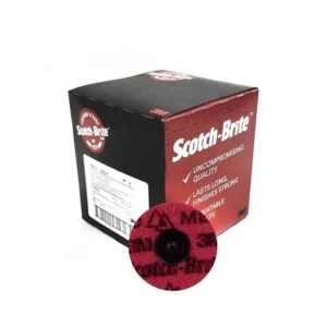 3M Scotch-Brite Roloc 07486 Surface Conditioning Disc 3in Maroon Medium TR 4 Boxes