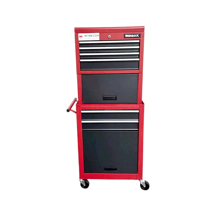 52" Rolling Tool Chest 6 Drawer Tool Box Organizer with Locking Wheels Red