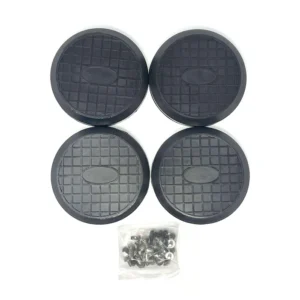 Round Slip-On Waffle Style Rubber Lift Pads with Screws 4PK for Rotary Lifts