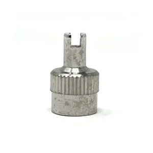 Nickel Plated Metal Valve Caps with Core Remover Bag of 100