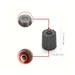 Gray Plastic TPMS Valve Caps with Red Silicone Seal Pack of 100