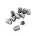 Gray Plastic TPMS Valve Caps with Red Silicone Seal Pack of 100