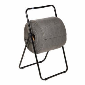 Adjustable Absorbent Mat Roll Dispenser Holds Up to 33" Rolls Steel Frame