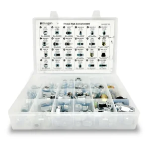 Lug Nut Assortment Kit 93 Pieces 24 SKUs Plastic Storage Case
