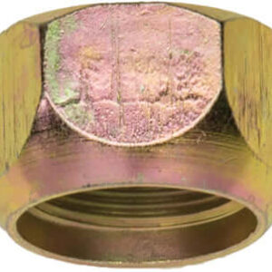 RH Outer Cap Nut Dual Wheel 1-1/8"-16 Thread Grade 8 Yellow Dichromate