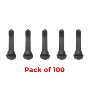 TR418 Snap-In Tire Valve 2" Height 100 Pack Rubber Valve Stem Made in USA