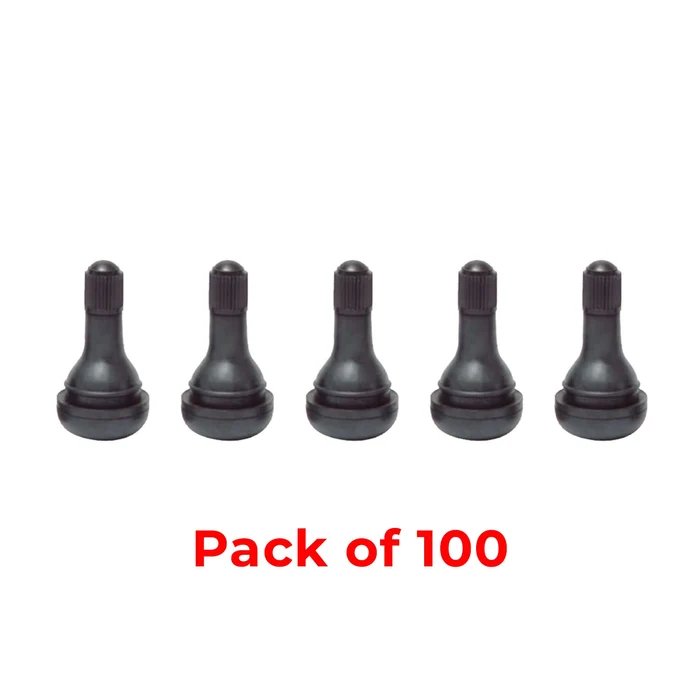 TR415 Snap-In Tire Valve 1.25" Height 100 Pack Made in USA