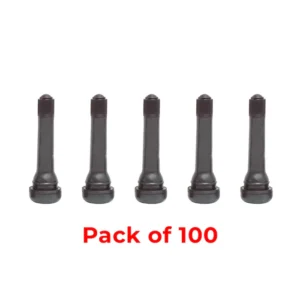 TR414 Snap-In Tire Valve 1.5" Height Rubber Tubeless Valve 100 Pack