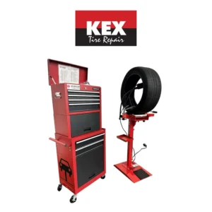 MT-RSR Kex Tire Repair Toolbox with Worklight Tire Spreader and Milwaukee Buffer Kit