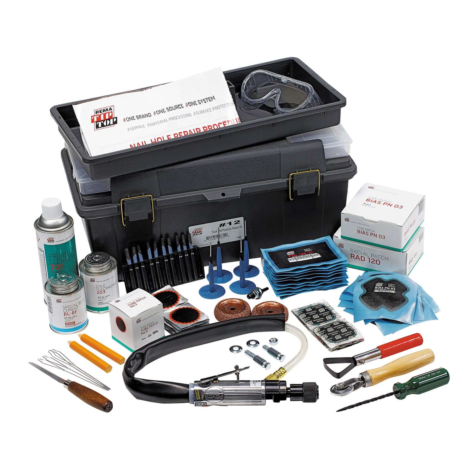 Rema #12 Truck Tire Puncture Repair Kit Tire Repair Kit for Truck Tires