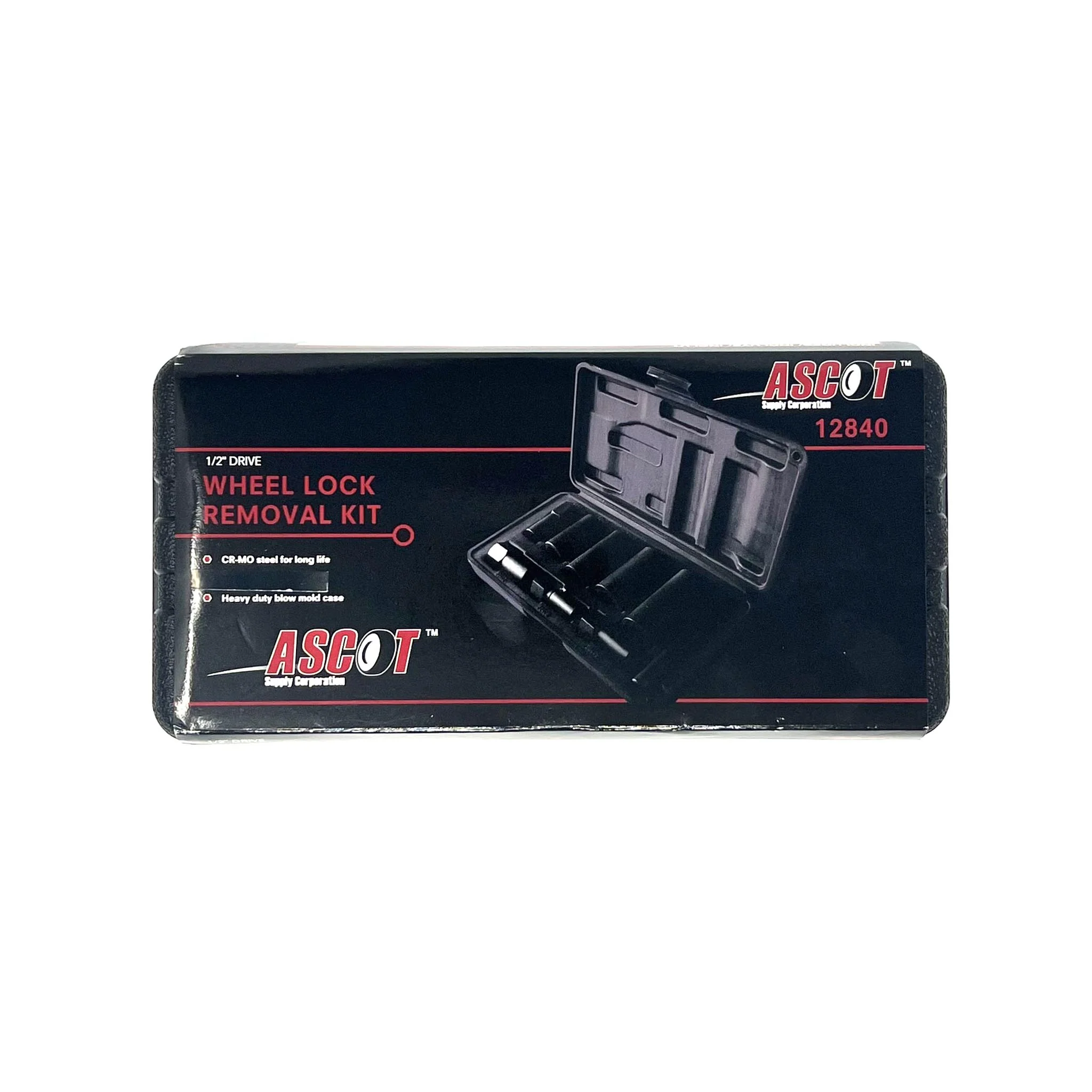 9 Piece Wheel Lock Removal Kit 1/2" Drive