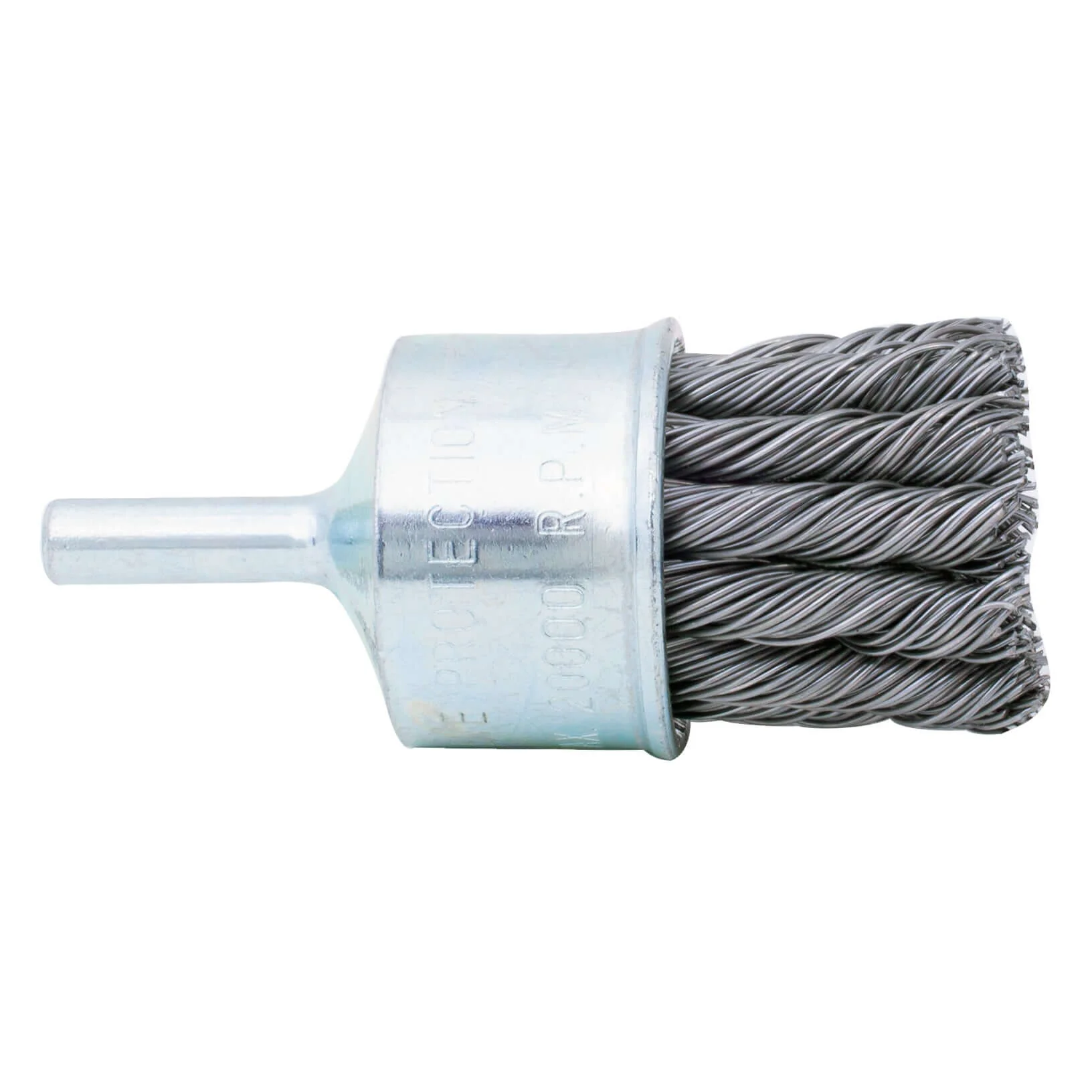 Knotted End Brush 1-1/8" 1/4" Arbor 22,000 RPM