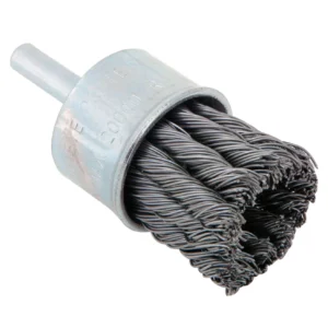 Knotted End Brush 1-1/8" 1/4" Arbor 22,000 RPM