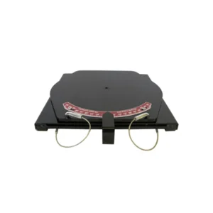 Black Powder Coated Mild Steel Turn Plates 14" x 14" x 1-1/2" With Pointer Set of 2 Plates
