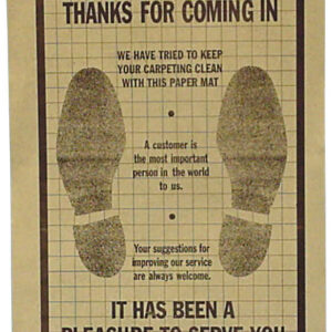 Protective Floor Mat Paper 16" x 22" Box of 500 Interior Vehicle Protection
