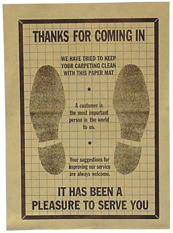 Protective Floor Mat Paper 16" x 22" Box of 500 Interior Vehicle Protection