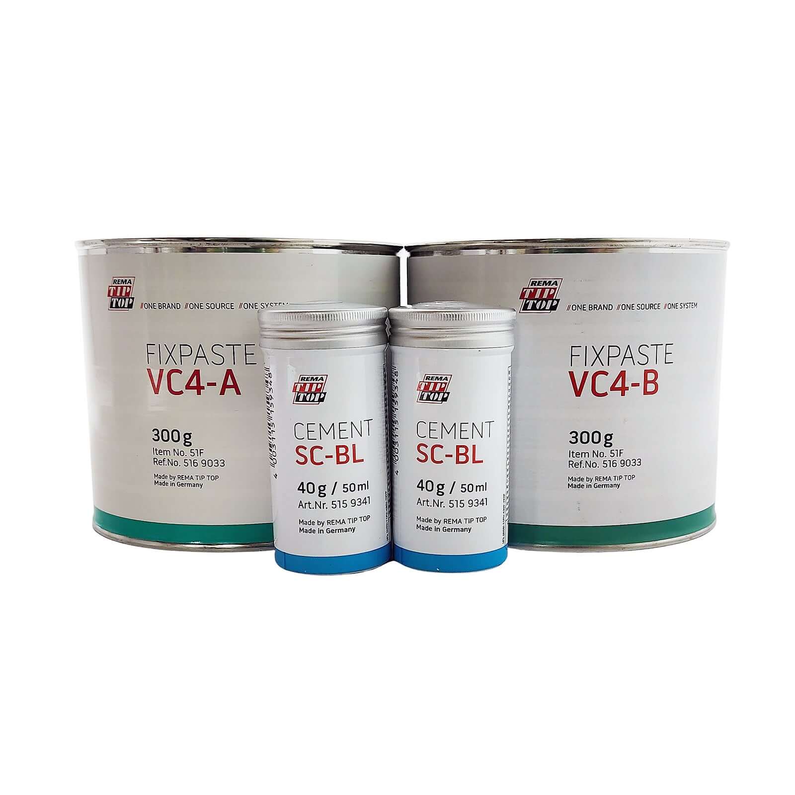 Vulcanizing Compound 300 gm A & B with 40 gm Blue Cement REMA TIP TOP