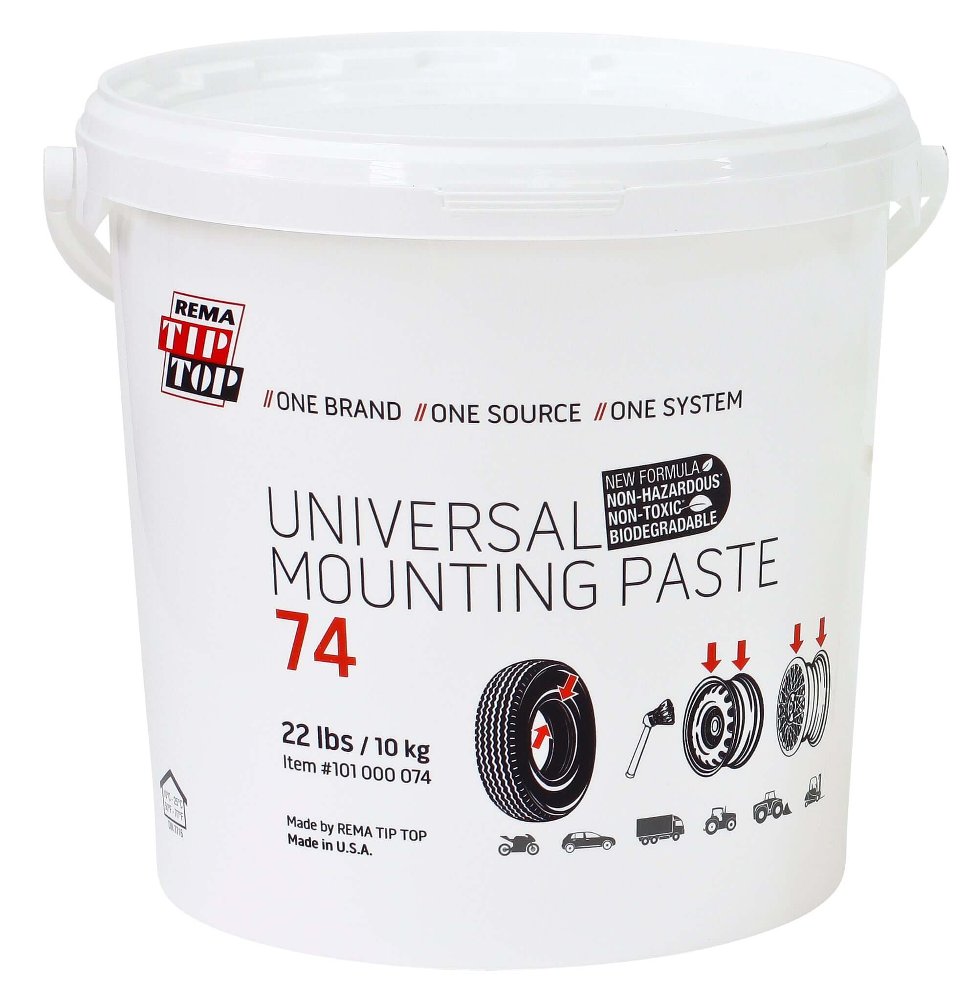 Rema 74 Tire Mounting Lube Universal Mounting Paste Wax Style 22 lb