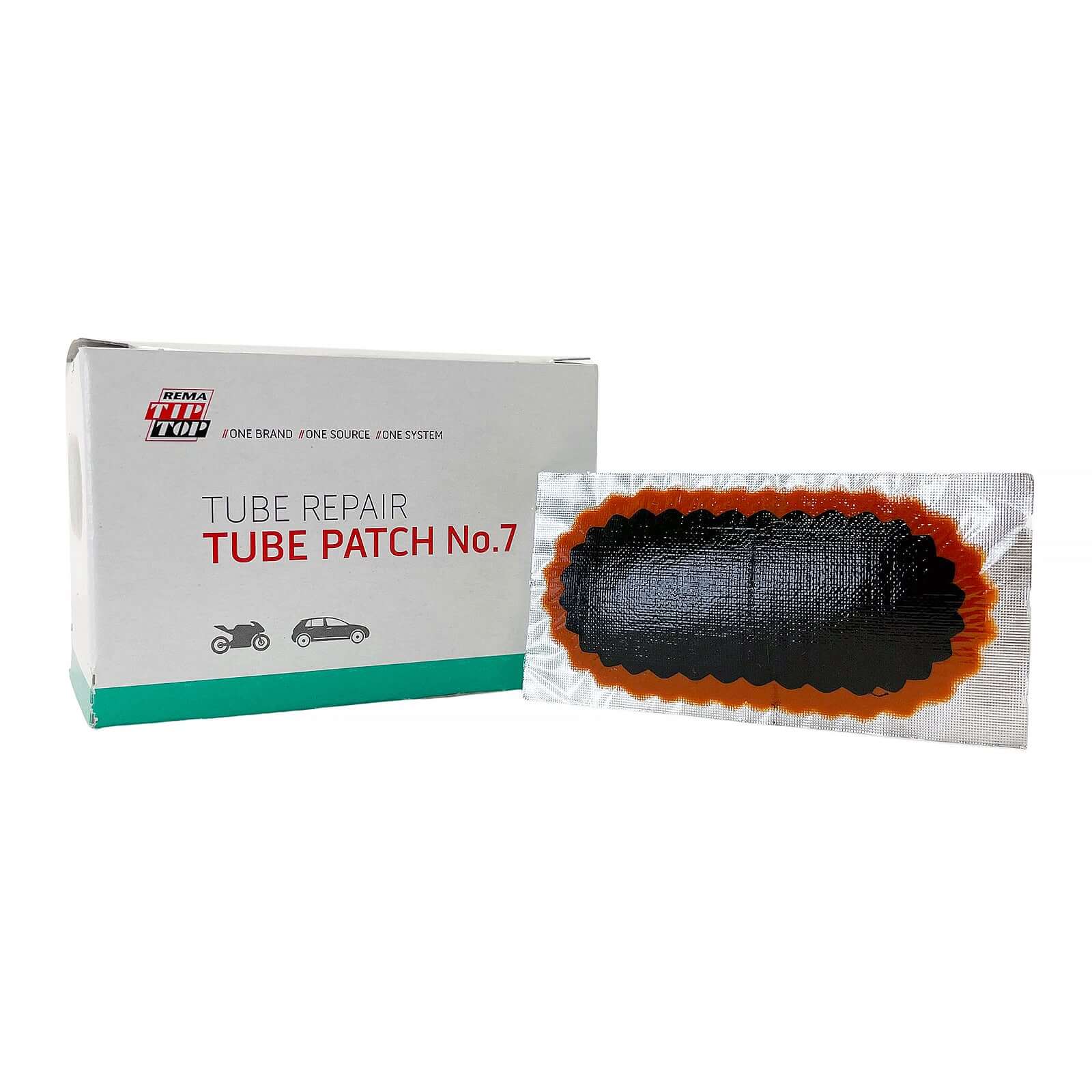 Rema 7 Tube Patch 3" x 1-1/2" Oval Red Edge 30 Box