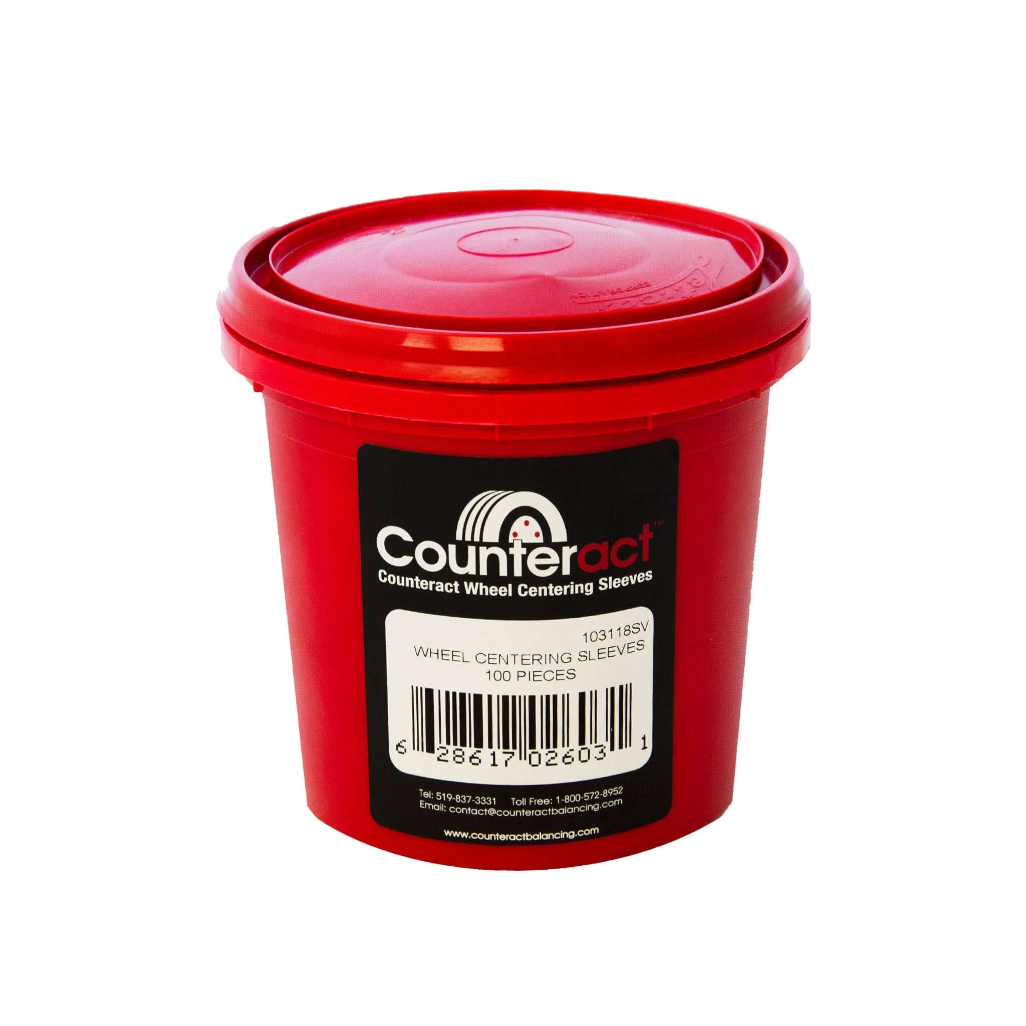 CounterAct Centering Sleeve Bucket 100 Piece 22mm Wheel Centering System