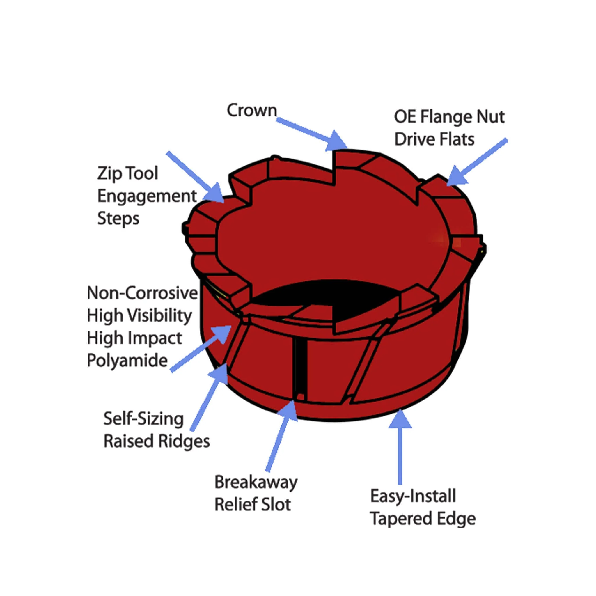 CounterAct Centering Sleeve Bucket 100 Piece 22mm Wheel Centering System