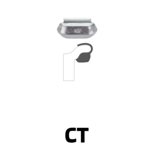 Zinc Clip-On Wheel Weights CT Profile 5 oz Uncoated Heavy Duty