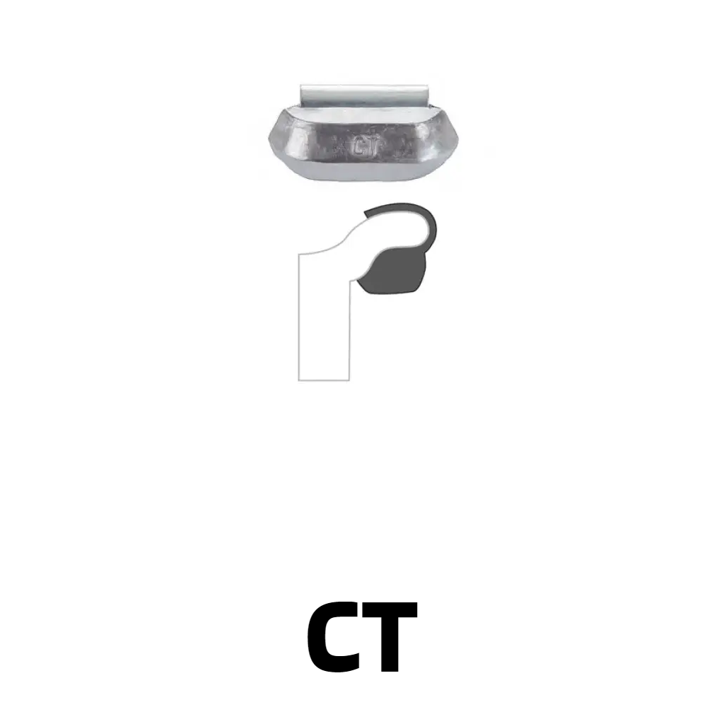 Zinc Clip-On Wheel Weights CT Profile 4 oz Uncoated Heavy Duty