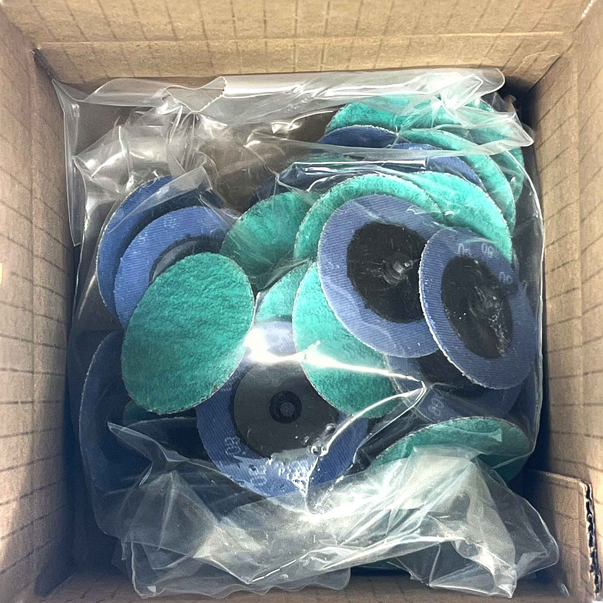 2" Green Zirconia Surface Conditioning Disc 80 Grit 50PK Blue Backing