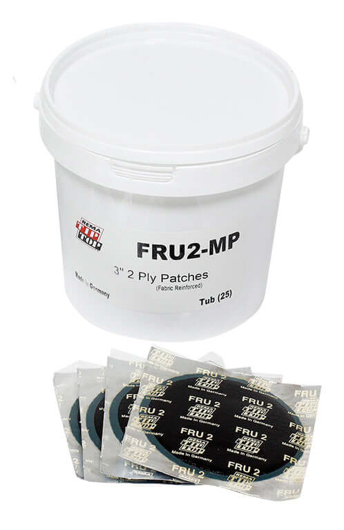 Universal Tire Repair Patch 3-1/4" Round 1 Ply 25 Unit Bucket FRU Series