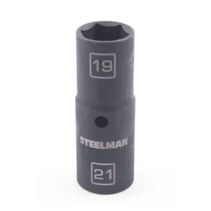 1/2" Drive 19mm x 21mm Deep Thin Wall Flip Impact Socket 6 Point