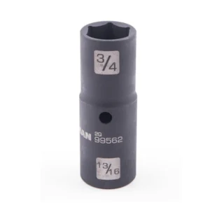1/2" Drive 3/4" x 13/16" Deep Flip Impact Socket Thin Wall 6 Point