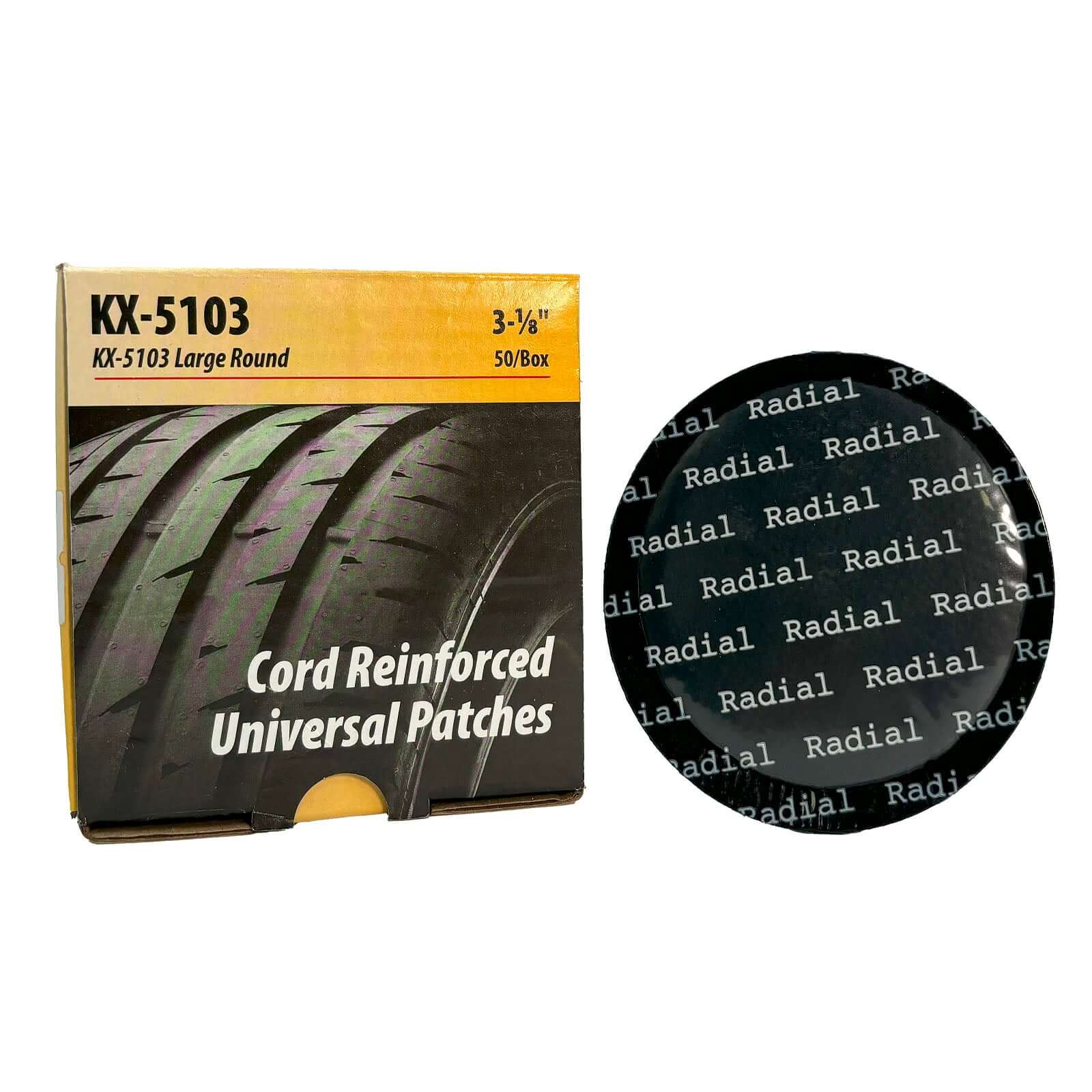 Kex 5103 Radial Tire Repair Unit 3-1/8" Round 1 Ply 50 Box