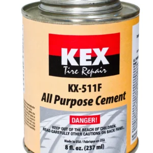 Kex 511F Clear Universal Cement 8 oz Brush Top Can for KEX Patches and Plugs