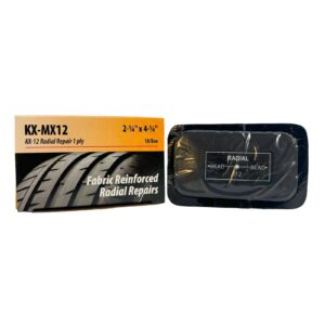 Kex MX12 Radial Tire Repair Unit 3" x 4" 1 Ply 10 Pack