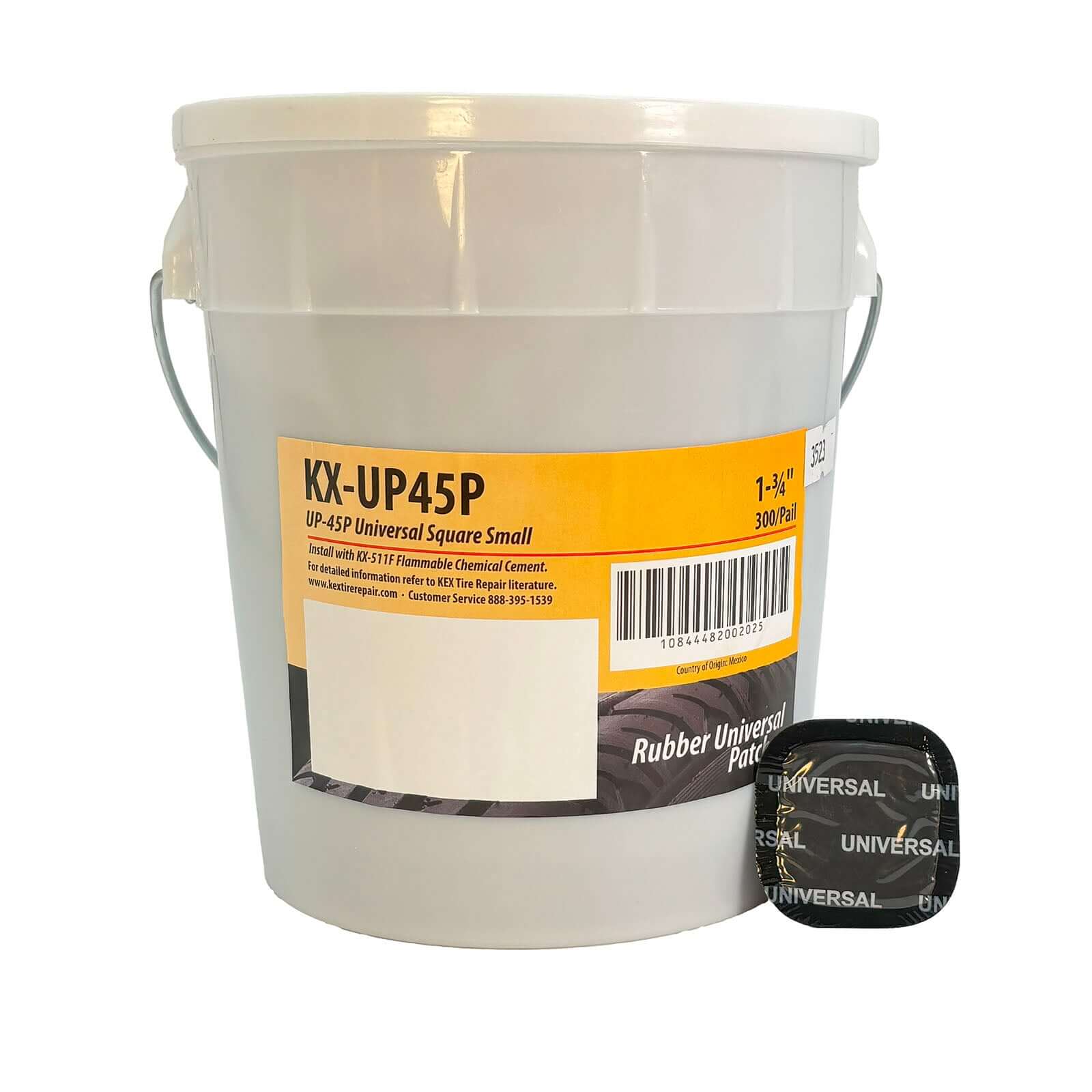Kex UP-45P Universal Tire Repair Patch 1-3/4" Square 300 Unit Bucket