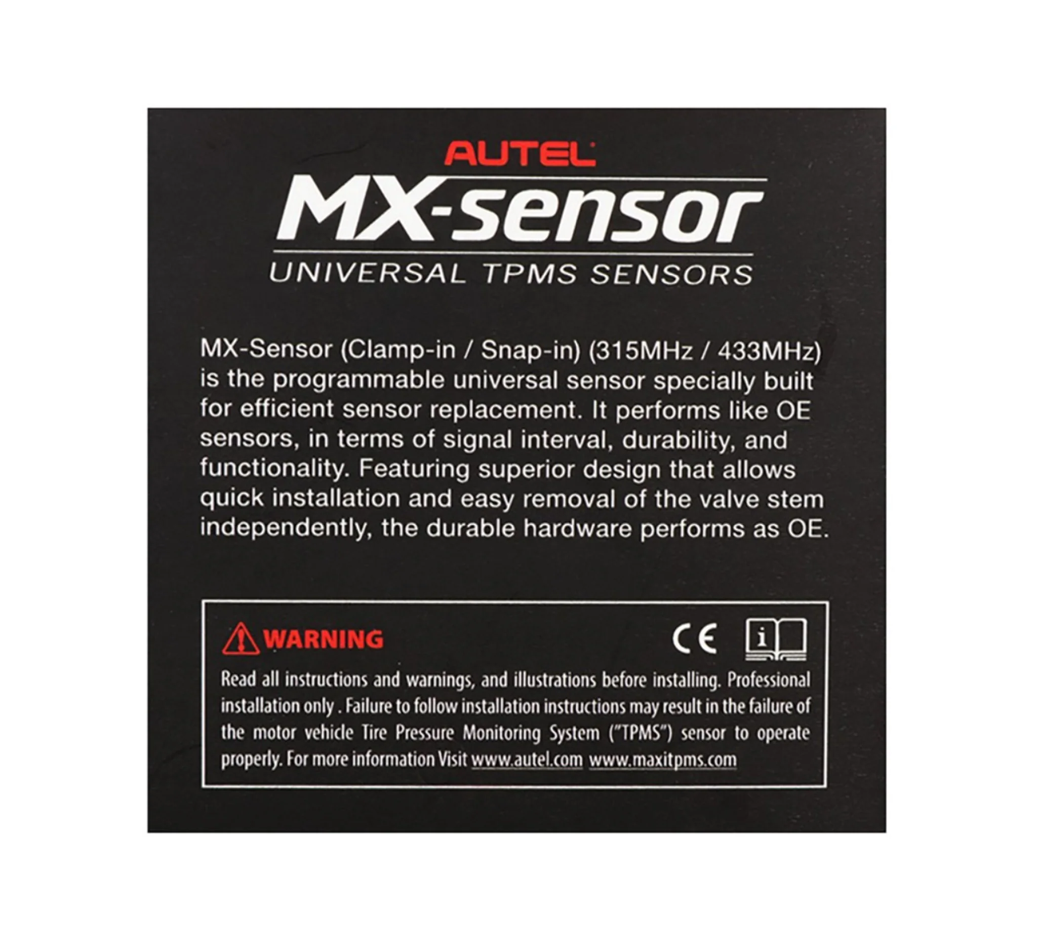 Replacement TPMS Valve for Autel MX-Sensor Metal 4PK