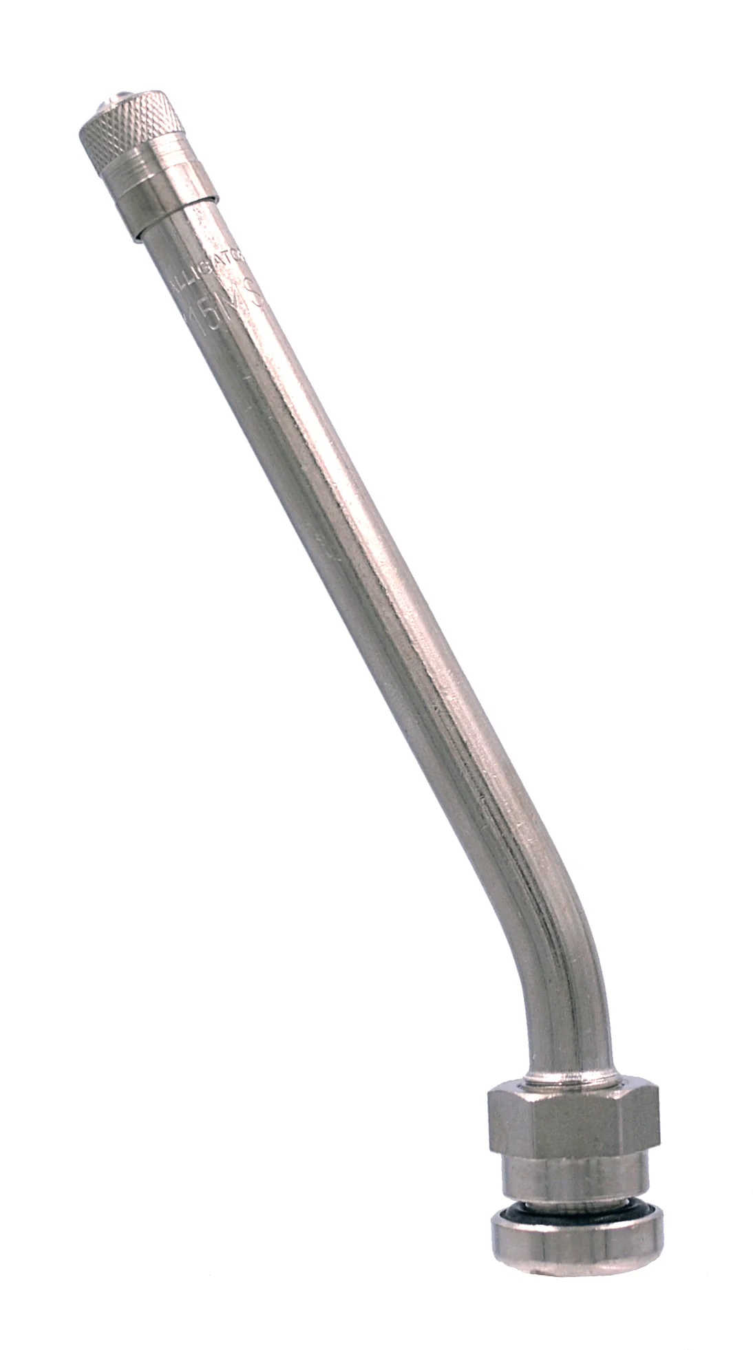 Nickel Metric 115MS Tire Valve 27 Degree Bend V3-20-6 ETRTO Assembled 25 Pack