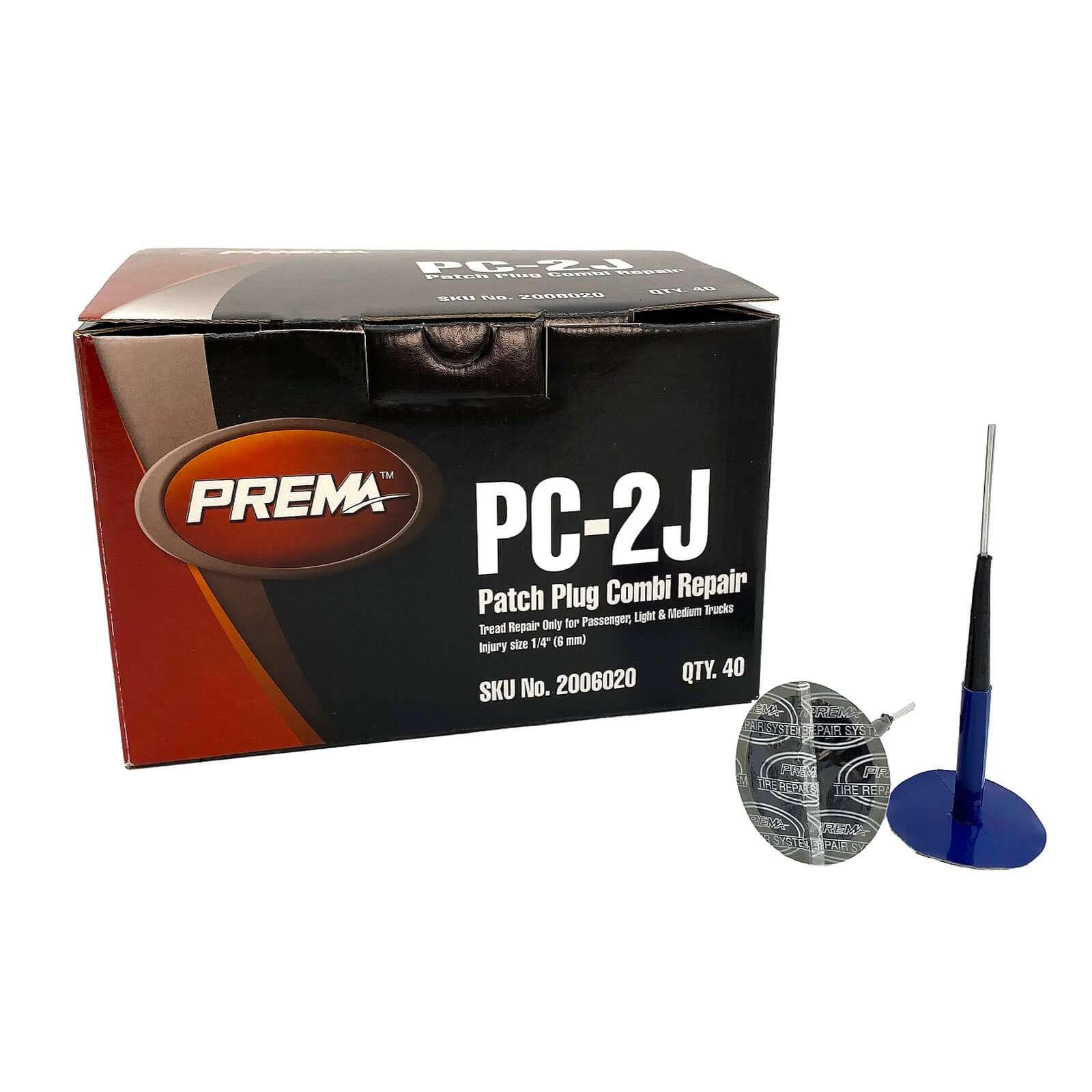 Prema PC-2J Combi-Unit Universal 1/4" Injury 1.7/8" RD Patch 40 Box