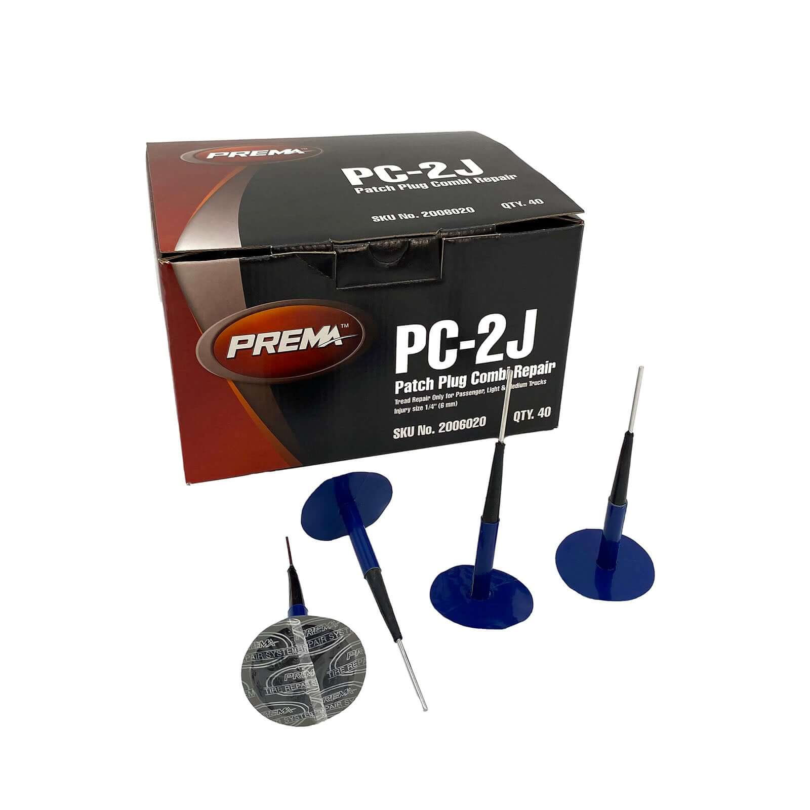 Prema PC-2J Combi-Unit Universal 1/4" Injury 1.7/8" RD Patch 40 Box