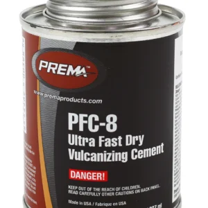 Prema PFC-8 Ultra Fast Dry Vulcanizing Cement Clear Universal 8 oz Brush Top Can